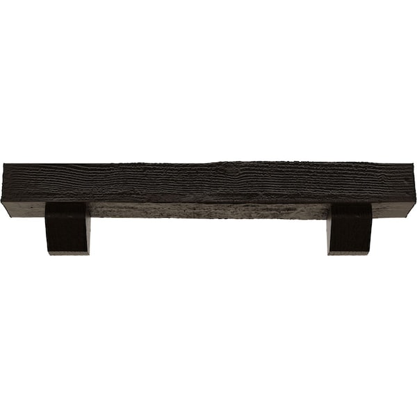 Kit W/ Ashford Corbels, Premium Walnut, 8H  X 8D X 36W Rough Sawn Faux Wood Fireplace ManteL